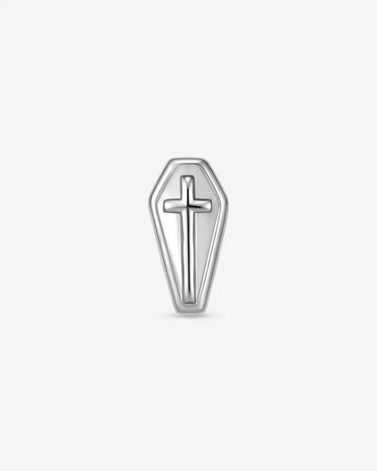 COFFIN CROSS FLATBACK STUD