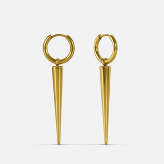 Aurum Long Spire Hoop Earrings