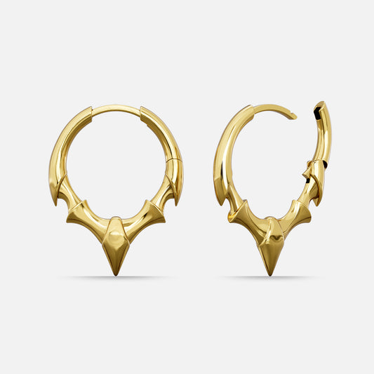 FANG CREST HOOP EARRINGS