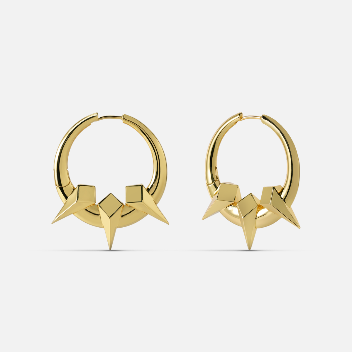 TRI-SPIKE CREST EARRINGS
