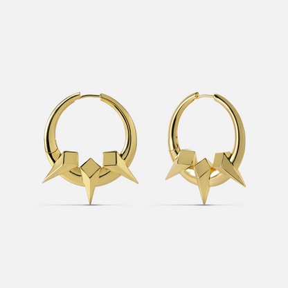 TRI-SPIKE CREST EARRINGS