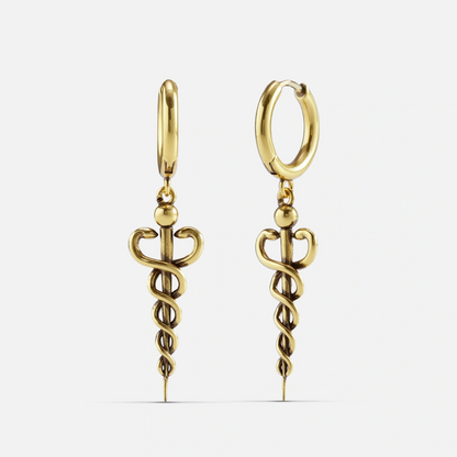 SERPENT STAFF EARRINGS