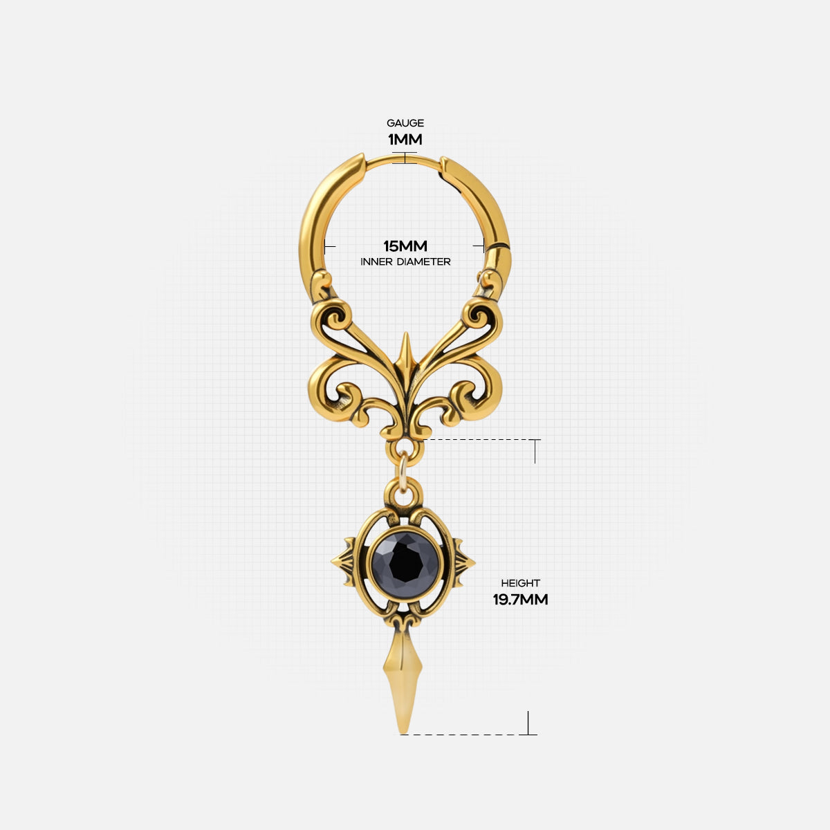 GOTHIC CREST EARRINGS