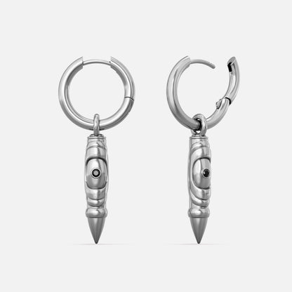 LAMINAR AXIS DROP HOOP EARRINGS