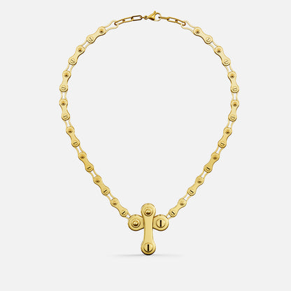 INDUSTRIAL CROSS NECKLACE