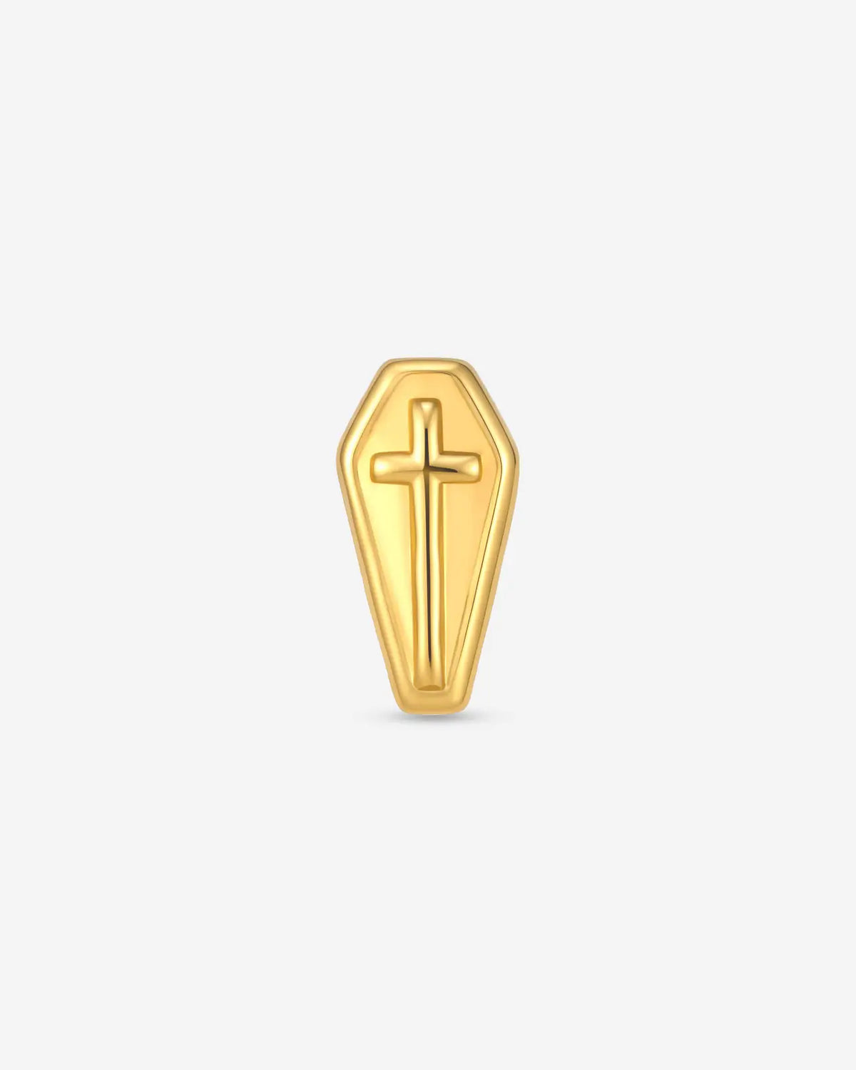 COFFIN CROSS FLATBACK STUD