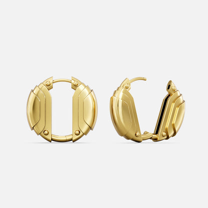 LAMINAR GUARD HOOP EARRINGS