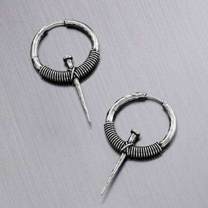COILED NAIL EARRINGS