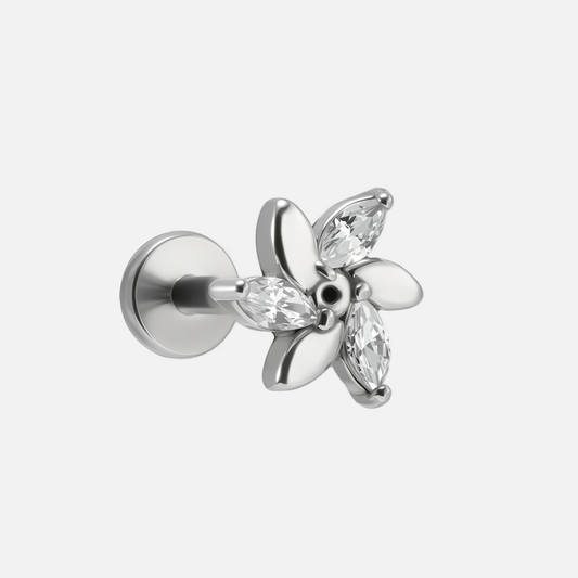 ORCHID BLOOM FLAT BACK STUD