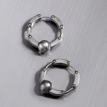 INDUSTRIAL SPHERE LINK EARRINGS