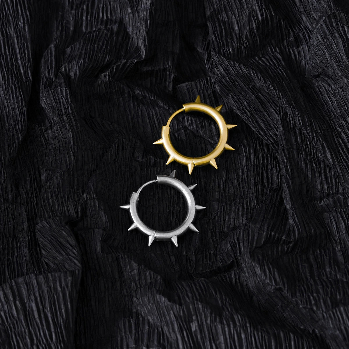 REBEL SPIKE HOOP EARRINGS