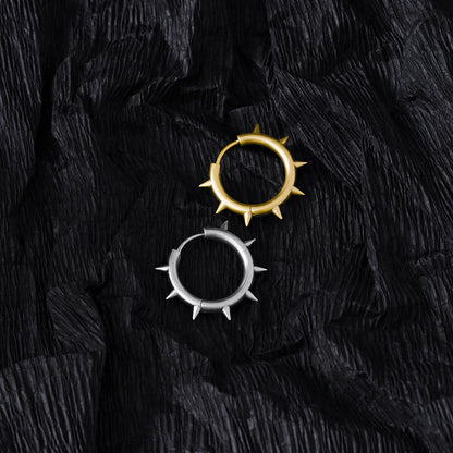 REBEL SPIKE HOOP EARRINGS