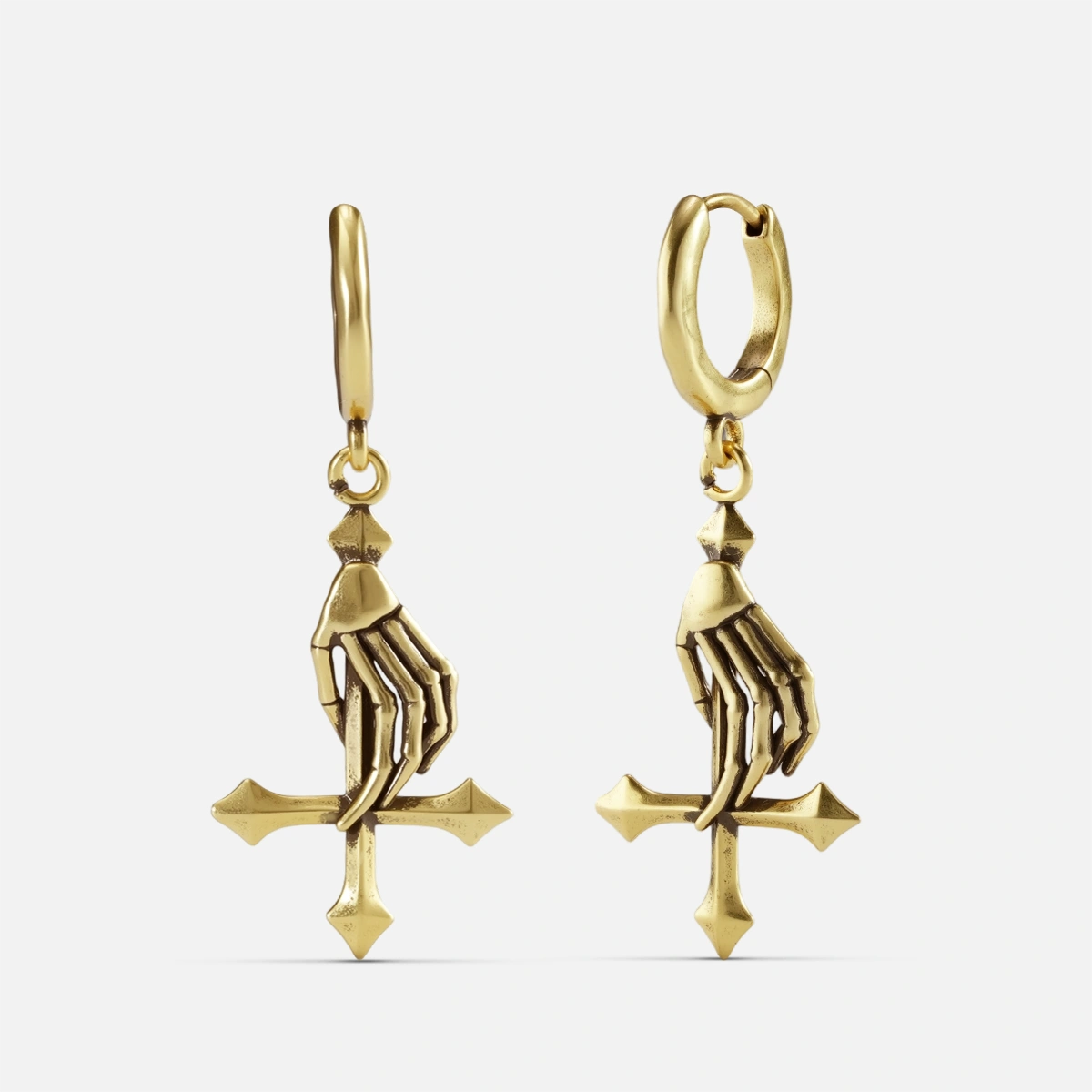 SACRED HAND CROSS EARRINGS