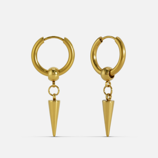 Aurum Spike Hoop Earrings