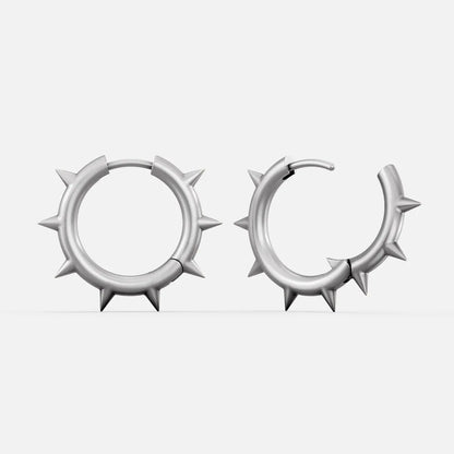 REBEL SPIKE HOOP EARRINGS