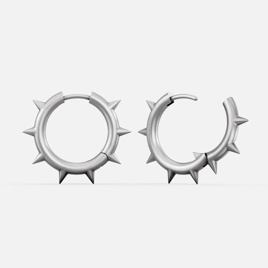REBEL SPIKE HOOP EARRINGS