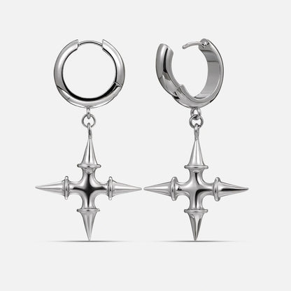 SPIKE CROSS EARRINGS