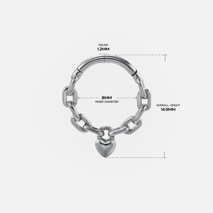 HEARTFELT CHAIN SEPTUM CLICKER