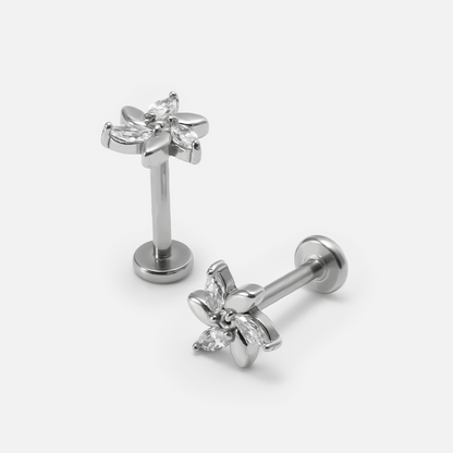 ORCHID BLOOM FLAT BACK STUD