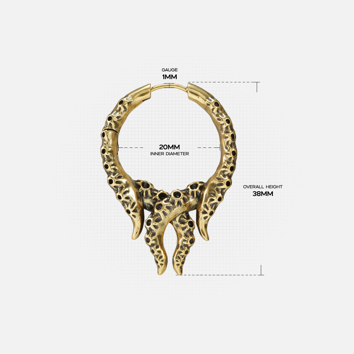 OCTOPUS TENTACLE EARRINGS