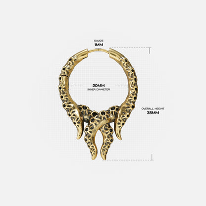 OCTOPUS TENTACLE EARRINGS