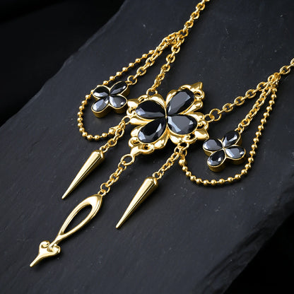MIDNIGHT CLOVER NECKLACE