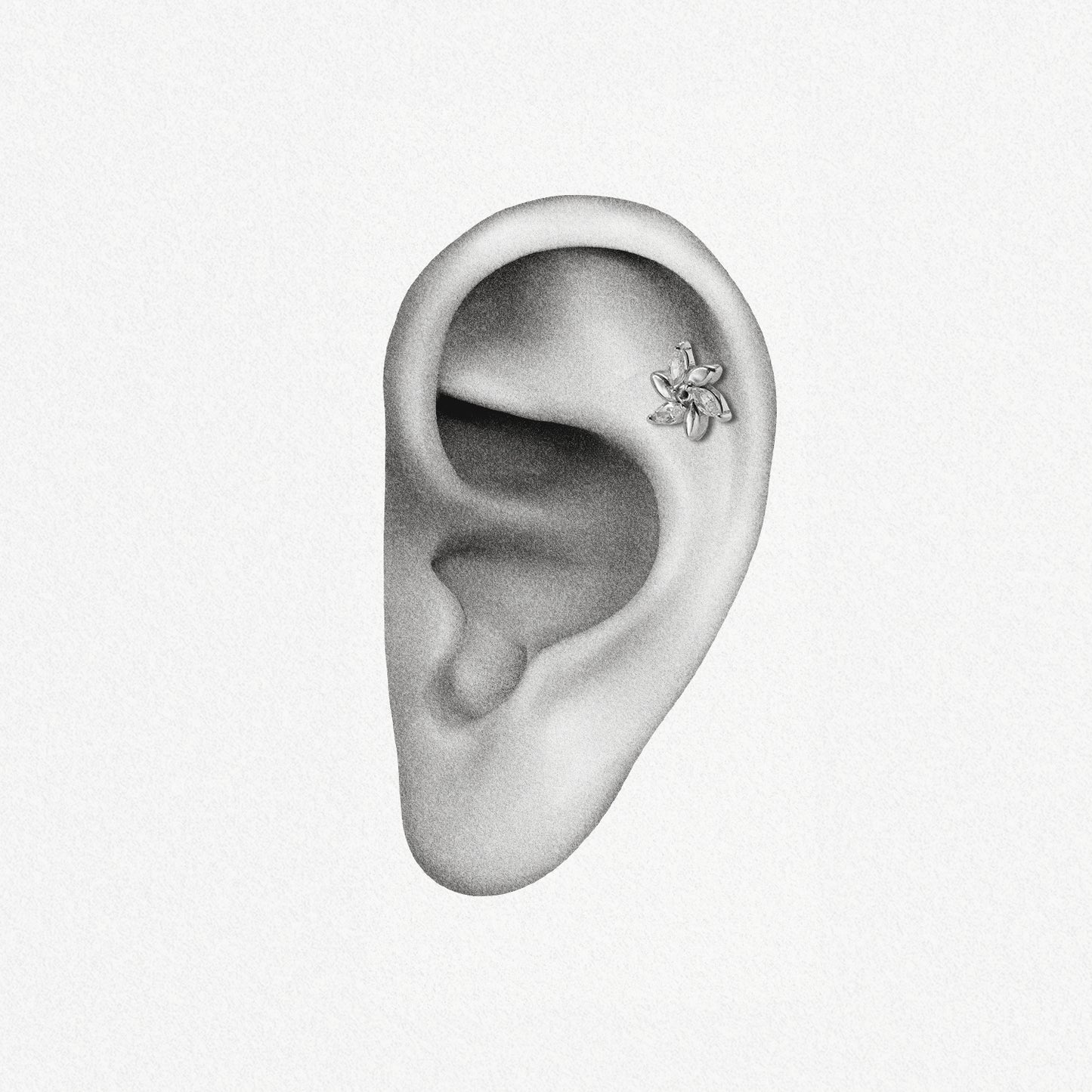 ORCHID BLOOM FLAT BACK STUD