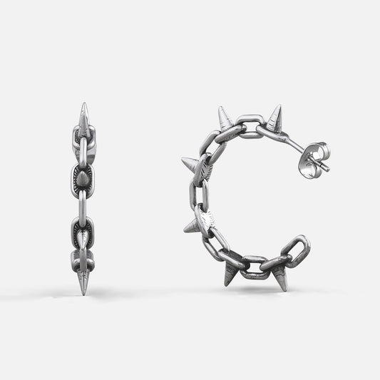 CHAIN SPIKE EARRINGS