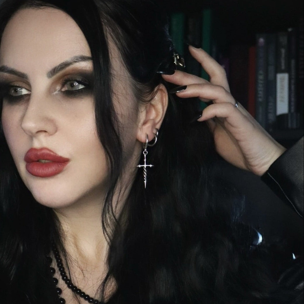 LONGINUS ASCENSION NAIL EARRINGS