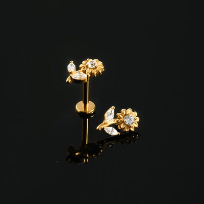 DAISY SHINE FLAT BACK STUD