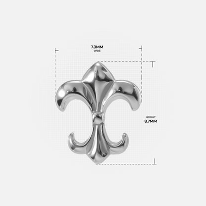 FLEUR-DE-LIS FLAT BACK STUD