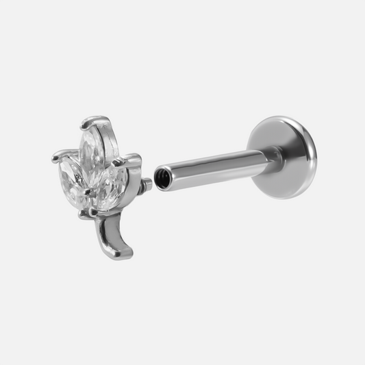 LEAF FLAT BACK STUD