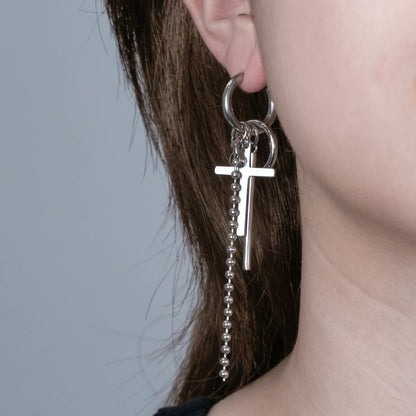 Crossline Chain Drop Hoop