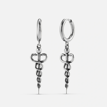 SERPENT STAFF EARRINGS