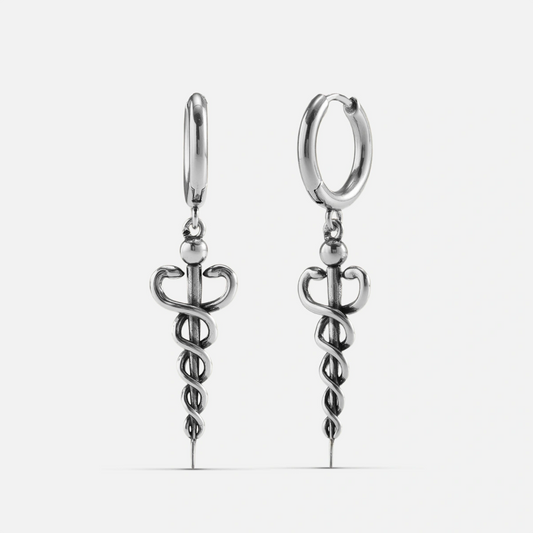 SERPENT STAFF EARRINGS