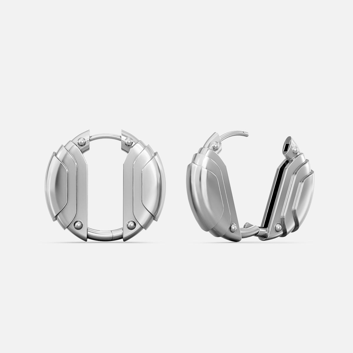 LAMINAR GUARD HOOP EARRINGS