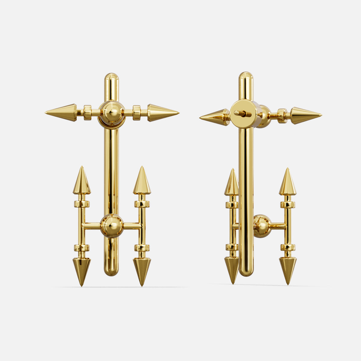 SPIRE AXIS STUD EARRINGS