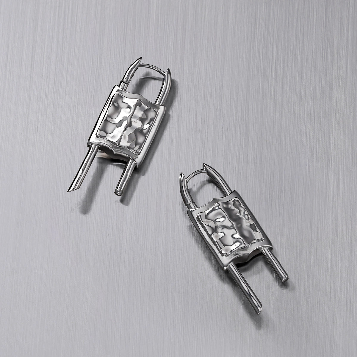 FORGED LOCK EARRINGS