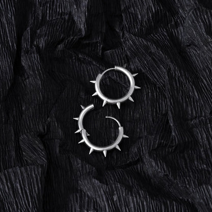 REBEL SPIKE HOOP EARRINGS