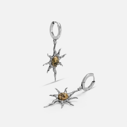 SOLAR FLAME SKULL EARRINGS