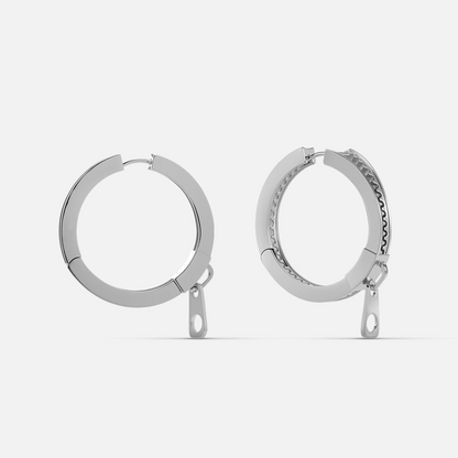 ZIPPER LOOP EARRINGS