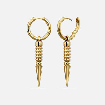 THORN DROP HOOPS EARRINGS