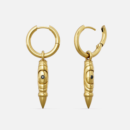 LAMINAR AXIS DROP HOOP EARRINGS