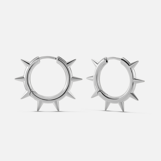 REBEL SPIKE HOOP EARRINGS