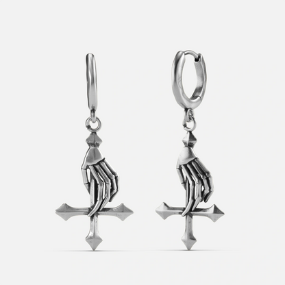 SACRED HAND CROSS EARRINGS