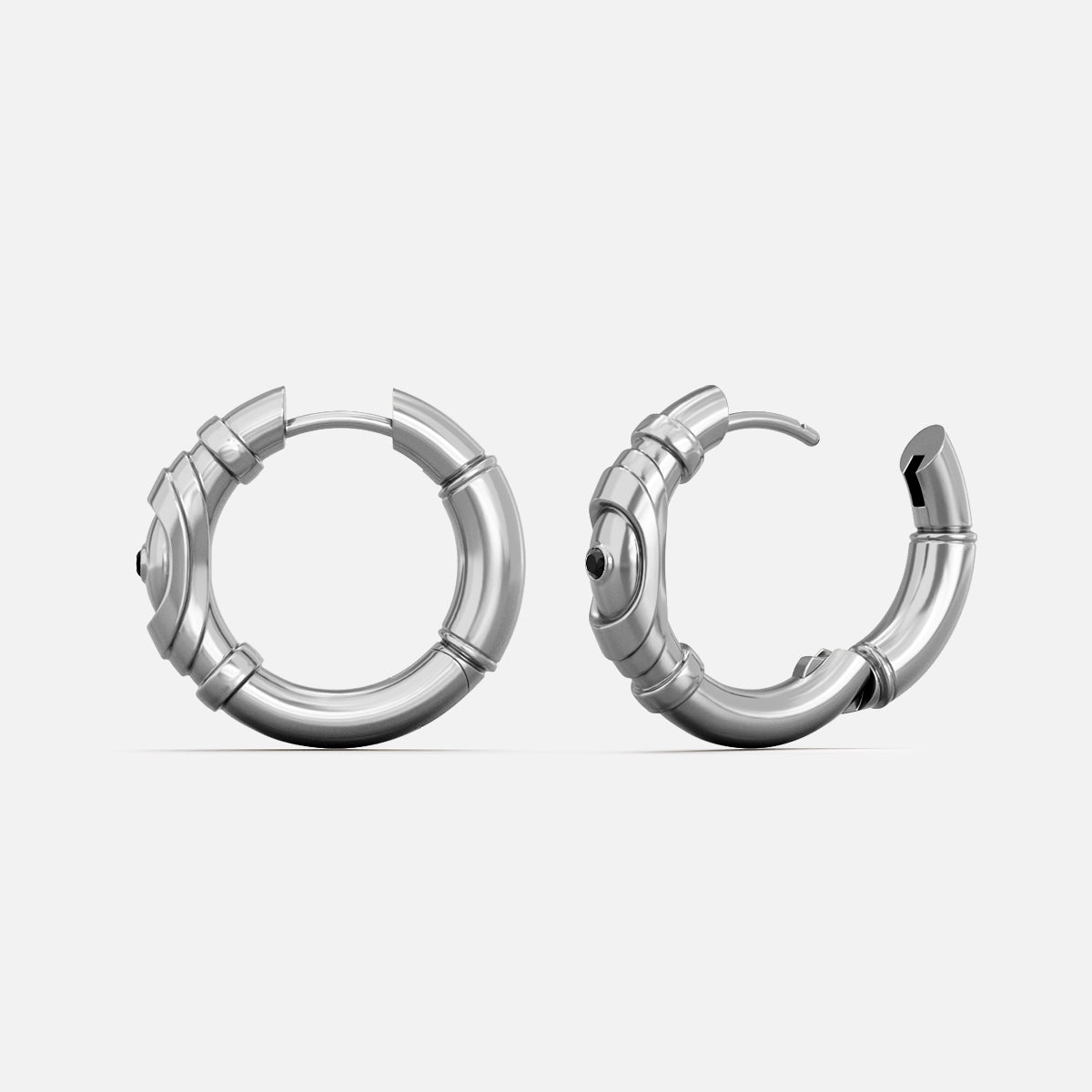 LAMINAR SEGMENT HOOP EARRINGS