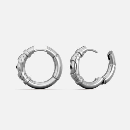 LAMINAR SEGMENT HOOP EARRINGS