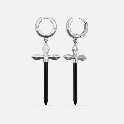 OBSIDIAN BLADE EARRINGS