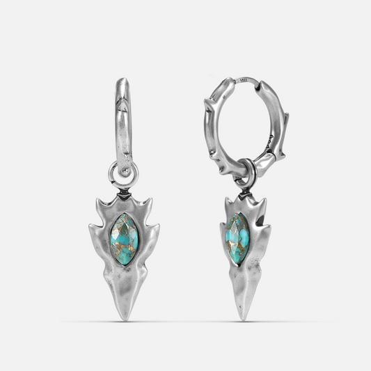 KNAPPED STONE EARRINGS