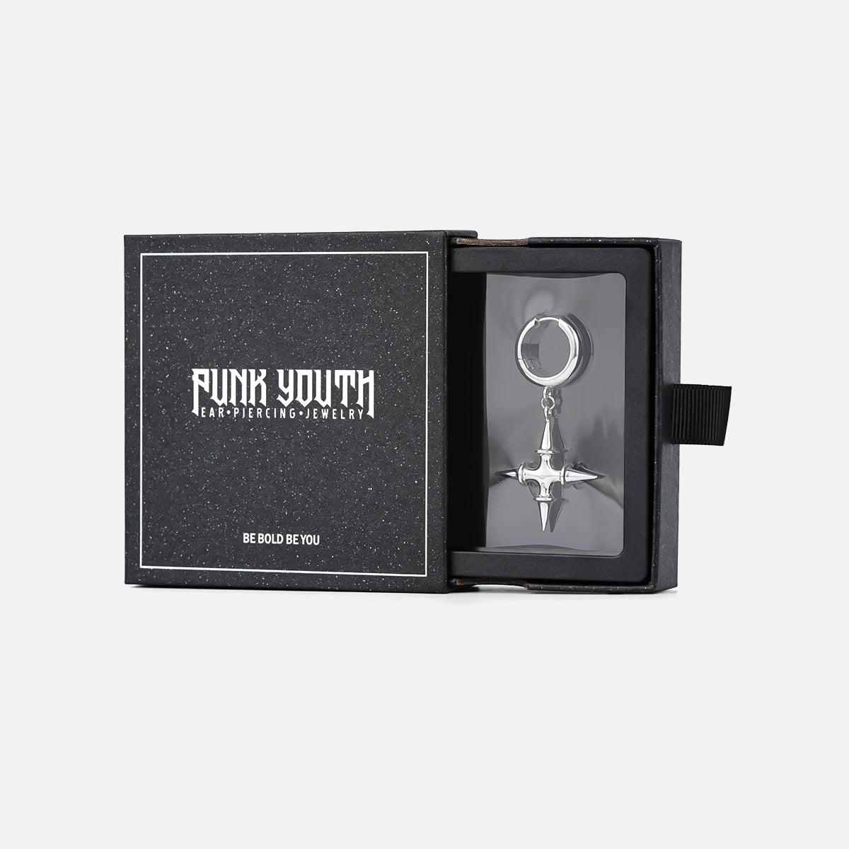 SPIKE CROSS EARRINGS